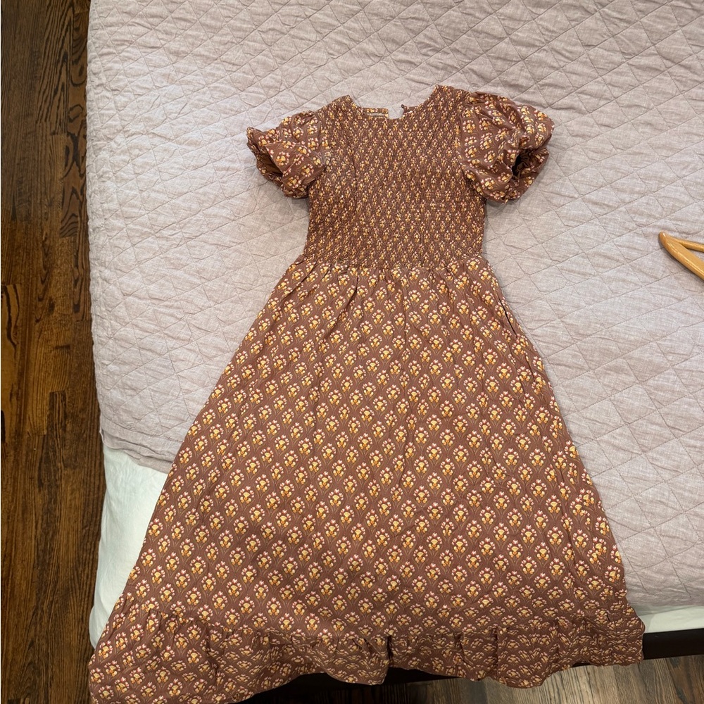 Shop the Mint Floral Maxi Dress - Brown and Orange - Picture 3 of 3